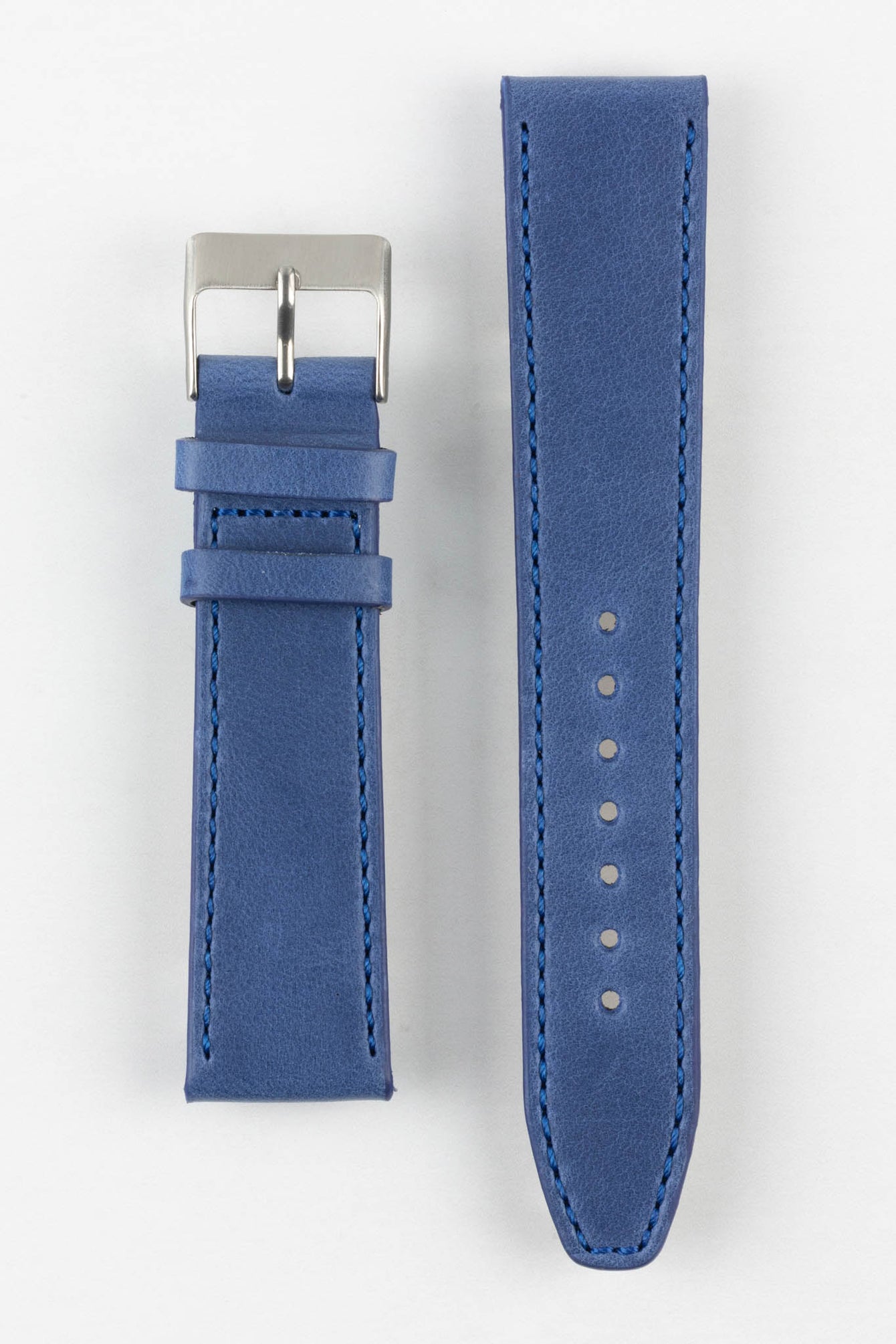 Pebro RUSTIC Vintage Leather Watch Strap in SAPPHIRE BLUE