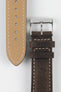 Pebro SAVANNAH Genuine Antelope Leather Watch Strap in DARK BROWN