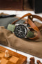 Pebro SAVANNAH Genuine Antelope Leather Watch Strap in GREEN