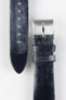 Pebro VENEER Lacquered Vintage Leather Watch Strap in BLACK