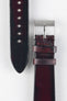 Pebro VENEER Lacquered Vintage Leather Watch Strap in BURGUNDY