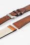 Pebro VENEER Lacquered Vintage Leather Watch Strap in GOLD BROWN