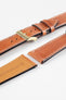 Pebro VIBRANT Genuine Leather Watch Strap in CHESTNUT BROWN