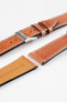 Pebro VIBRANT Genuine Leather Watch Strap in CHESTNUT BROWN