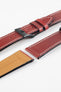 Pebro VIBRANT Genuine Leather Watch Strap in BURGUNDY