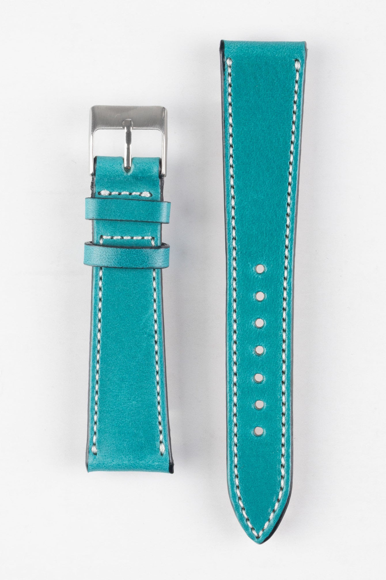 Pebro VIBRANT Genuine Leather Watch Strap in PETROL BLUE