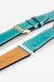 Pebro VIBRANT Genuine Leather Watch Strap in PETROL BLUE