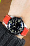 Pebro VIBRANT Genuine Leather Watch Strap in RED