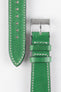 Pebro VIBRANT Genuine Leather Watch Strap in SHAMROCK GREEN