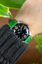 Pebro VIBRANT Genuine Leather Watch Strap in SHAMROCK GREEN