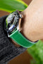 Pebro VIBRANT Genuine Leather Watch Strap in SHAMROCK GREEN