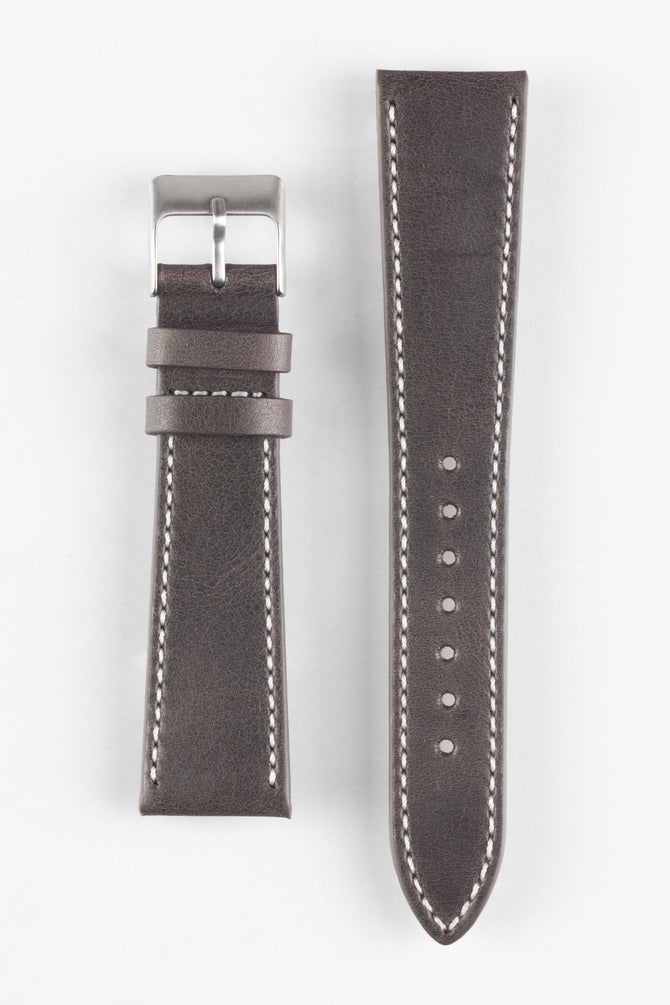 Pebro VINTAGE Leather Watch Strap in DARK BROWN