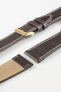 Pebro VINTAGE Leather Watch Strap in DARK BROWN