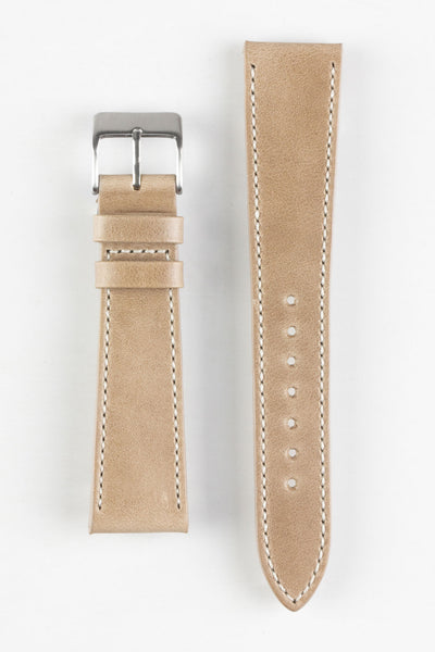 Pebro VINTAGE Leather Watch Strap in SAND