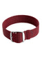 MELANGE PERLON Braided Watch Strap & Buckle in SANGRIA RED