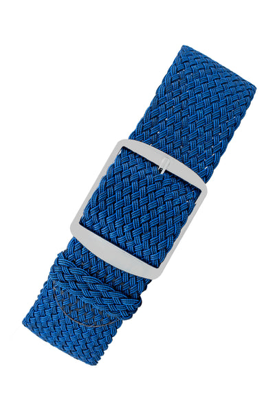 PERLON Braided One Piece Watch Strap & Buckle in BLUE