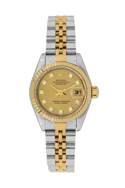 ROLEX DateJust 69173 Ladies Automatic Bi Metal Watch - Diamond Dot Dial