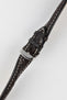 RIOS1931 AMBASSADOR Genuine Alligator Flank Padded Watch Strap in MOCHA