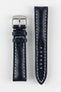 RIOS1931 AMBASSADOR Genuine Alligator Flank Padded Watch Strap in OCEAN BLUE