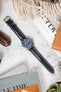RIOS1931 AMBASSADOR Genuine Alligator Flank Padded Watch Strap in OCEAN BLUE
