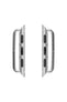 RIOS1931 Screw-Fitting Strap Connector for SILVER STAINLESS STEEL Apple Watch