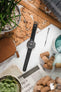 RIOS1931 ARIZONA Genuine Saddle Leather Watch Strap in BLACK