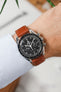 RIOS1931 ARIZONA Genuine Saddle Leather Watch Strap in COGNAC