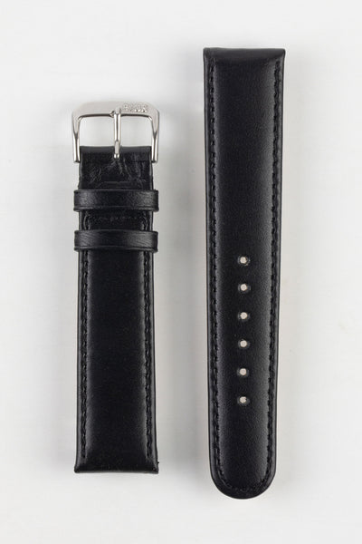 RIOS1931 ARIZONA Genuine Saddle Leather Hook-On Watch Strap in BLACK