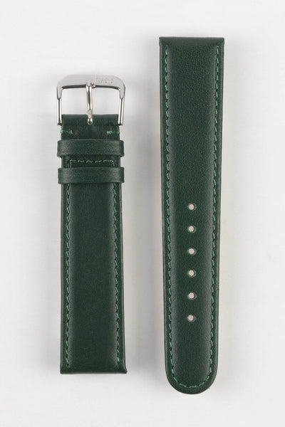 RIOS1931 ARIZONA Genuine Saddle Leather Hook-On Watch Strap in FOREST GREEN