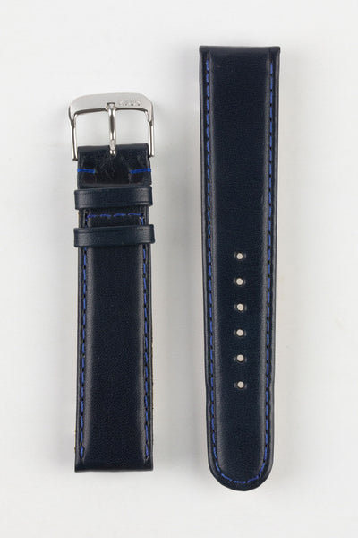 RIOS1931 ARIZONA Genuine Saddle Leather Hook-On Watch Strap in OCEAN BLUE