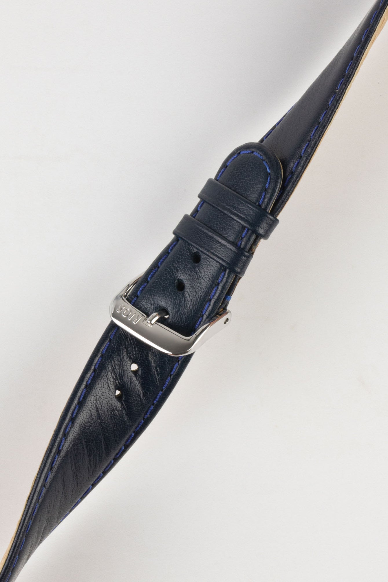RIOS1931 ARIZONA Genuine Saddle Leather Hook-On Watch Strap in OCEAN BLUE