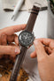 RIOS1931 ARIZONA Genuine Saddle Leather Watch Strap in MOCHA