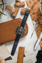 RIOS1931 ARIZONA Genuine Saddle Leather Watch Strap in OCEAN BLUE