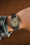 stone grey leather watch strap 