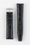 RIOS1931 BOSTON Alligator-Embossed Leather Watch Strap in BLACK