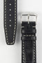 RIOS1931 BOSTON Alligator-Embossed Leather Watch Strap in BLACK