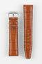 RIOS1931 BOSTON Alligator-Embossed Leather Watch Strap in COGNAC