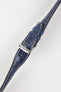 RIOS1931 BOSTON Alligator-Embossed Leather Watch Strap in NAVY BLUE