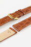 RIOS1931 BRAZIL Crocodile-Embossed Leather Watch Strap in COGNAC