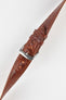 RIOS1931 BRAZIL Crocodile-Embossed Leather Watch Strap in MAHOGANY