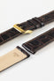 RIOS1931 BRAZIL Crocodile-Embossed Leather Watch Strap in MOCHA