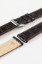 RIOS1931 BRAZIL Crocodile-Embossed Leather Watch Strap in MOCHA