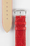 RIOS1931 BRAZIL Crocodile-Embossed Leather Watch Strap in RED