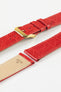 RIOS1931 BRAZIL Crocodile-Embossed Leather Watch Strap in RED