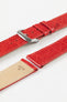 RIOS1931 BRAZIL Crocodile-Embossed Leather Watch Strap in RED