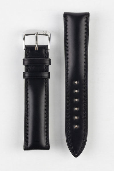 RIOS1931 CHICAGO Shell Cordovan Leather Watch Strap in BLACK