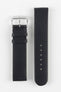 RIOS1931 CLASSIC Low-Profile Leather Watch Strap in BLACK