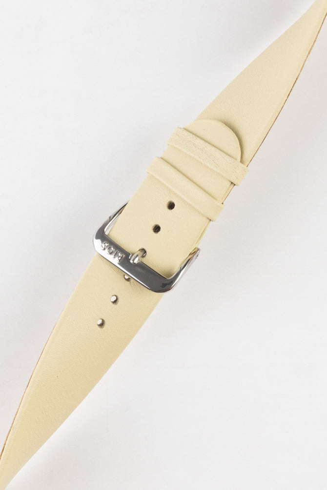RIOS1931 CLASSIC Low-Profile Leather Watch Strap in SAND