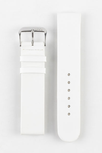 RIOS1931 CLASSIC Low-Profile Leather Watch Strap in WHITE