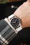RIOS1931 CLASSIC Low-Profile Leather Watch Strap in WHITE